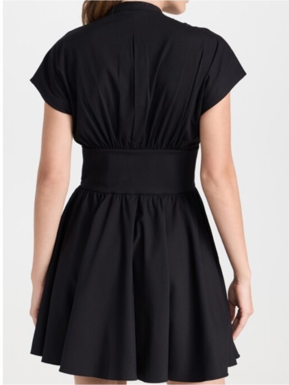Alexis Black V-Neck Buckle-Waist Mini Dress - Picture 2 of 3